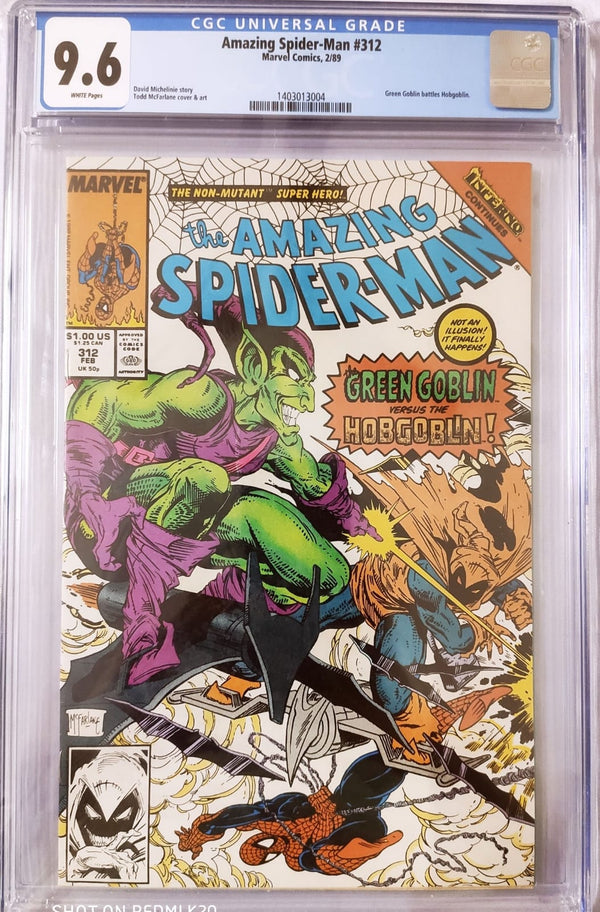 THE AMAZING SPIDER-MAN #312 CGC 9.6 (GRADED SLABS) GREEN GOBLIN BATTLES HOBGOBLIN