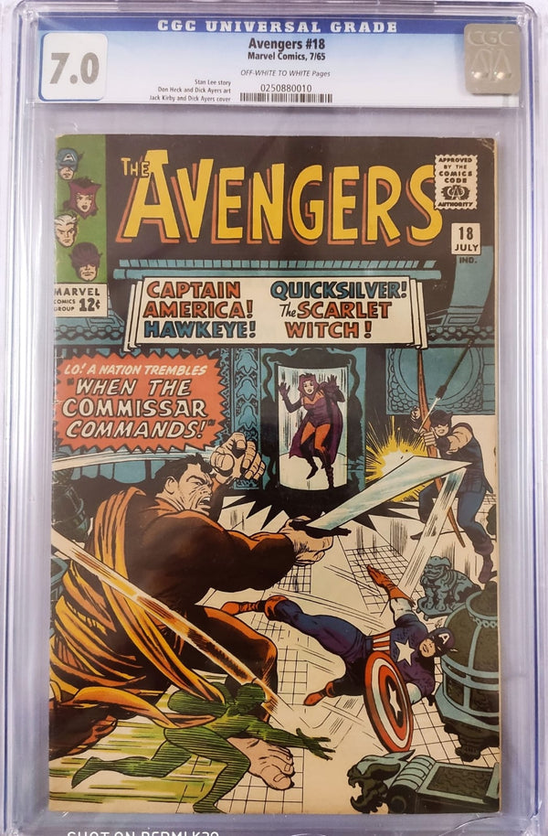 AVENGERS #18 CGC 7.0 (GRADED SLABS) STAN LEE STORY