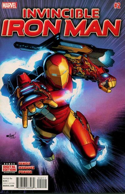 Invincible Iron Man, Vol. 2  |  Issue#2A | Year:2015 | Series: Iron Man | Pub: Marvel Comics | David Marquez Regular Cover