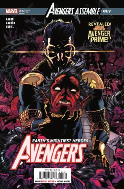 Avengers, Vol. 8 Avengers Assemble - The Secret History of Avenger Prime |  Issue#65A | Year:2023 | Series: Avengers | Pub: Marvel Comics | Regular Javier Garron Cover