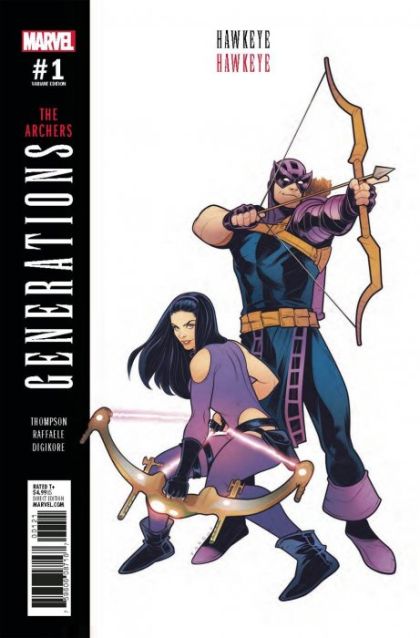 Generations: Hawkeye & Hawkeye  |  Issue#1B | Year:2017 | Series:  | Pub: Marvel Comics | Elizabeth Torque Variant
