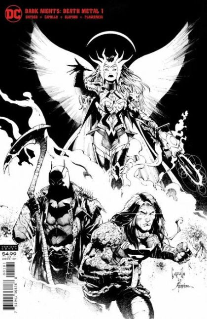 Dark Nights: Death Metal Dark Nights: Death Metal - An Anti-Crisis, It All Matters |  Issue#1H | Year:2020 | Series:  | Pub: DC Comics | Cover I Variant Greg Capullo & Jonathan Glapion Midnight Party Black & White Cover
