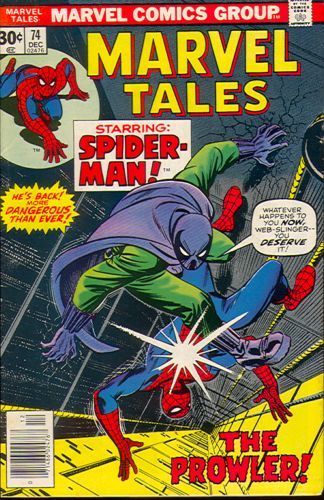 Marvel Tales, Vol. 2 The Lady And.. The Prowler! |  Issue#74 | Year:1976 | Series: Spider-Man | Pub: Marvel Comics | First Printing