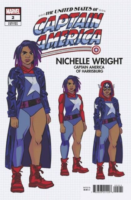 The United States of Captain America  |  Issue#2B | Year:2021 | Series:  | Pub: Marvel Comics | Variant Natacha Bustos Design Cover
