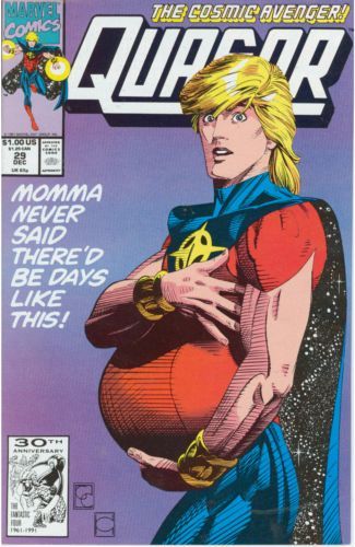 Quasar Having Her Baby |  Issue#29 | Year:1991 | Series: Quasar | Pub: Marvel Comics |