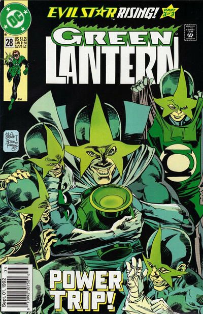 Green Lantern, Vol. 3 Evil Star Rising, Part 3: Powerless! |  Issue#28B | Year:1992 | Series: Green Lantern | Pub: DC Comics | Newsstand Edition