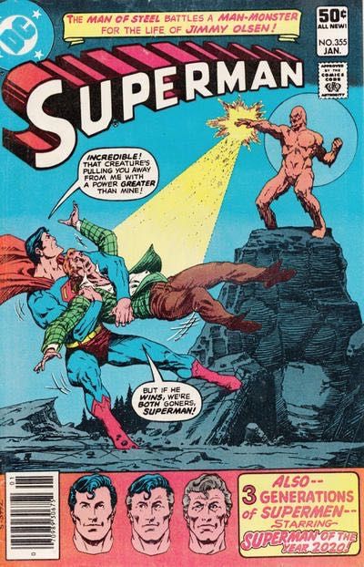 Superman, Vol. 1 Momentus, Master Of The Moon!; The Destruction Of New Metropolis! |  Issue#355B | Year:1980 | Series: Superman | Pub: DC Comics | Newsstand Edition