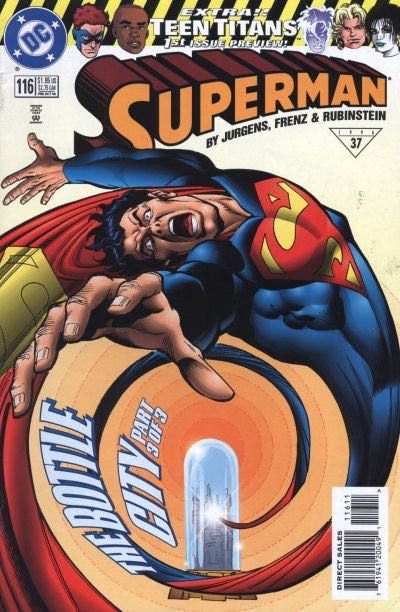 Superman, Vol. 2 The Bottle City - Part 3: Sacrifice for a Superman |  Issue#116A | Year:1996 | Series: Superman | Pub: DC Comics | Direct Edition