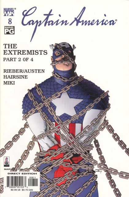Captain America, Vol. 4 The Extremists, Part 2 |  Issue#8A | Year:2003 | Series: Captain America | Pub: Marvel Comics | Direct Edition