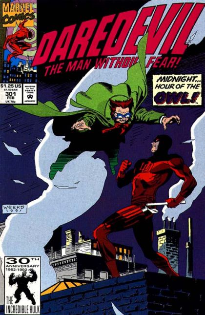 Daredevil, Vol. 1 The Raptor |  Issue#301A | Year:1992 | Series: Daredevil | Pub: Marvel Comics | Direct Edition