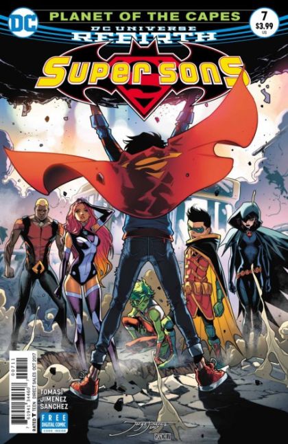 Super Sons Planet of the Capes, Part 2: The Kids Are All Fight |  Issue#7A | Year:2017 | Series:  | Pub: DC Comics | Regular Jorge Jimenez Cover