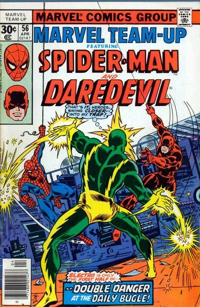 Marvel Team-Up, Vol. 1 Spider-Man And Daredevil: Double Danger At The Daily Bugle! |  Issue#56B | Year:1977 | Series: Marvel Team-Up | Pub: Marvel Comics | Newsstand Edition