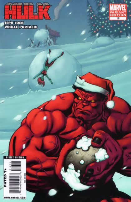 Hulk, Vol. 1 Delilah / Hulk Dentist |  Issue#18C | Year:2009 | Series: Hulk | Pub: Marvel Comics | Ed McGuinness Incentive Santa Variant (1:20)