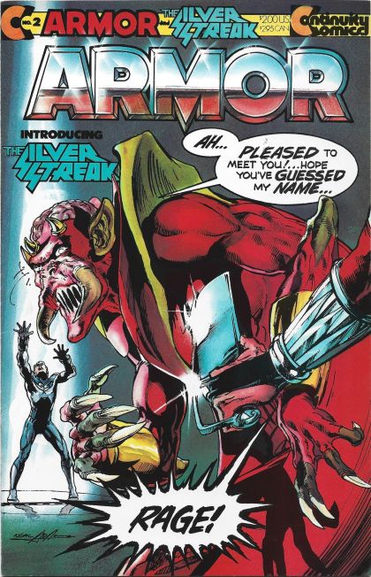 Armor, Vol. 1 (1985-1992) The Amazing Origin of Armor Part 2, One Must Die! |  Issue#2A | Year:1986 | Series:  | Pub: Continuity Comics | Direct Edition