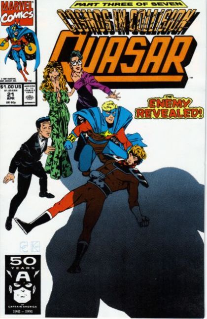 Quasar Cosmos In Collision, Part Three |  Issue#21 | Year:1991 | Series: Quasar | Pub: Marvel Comics |