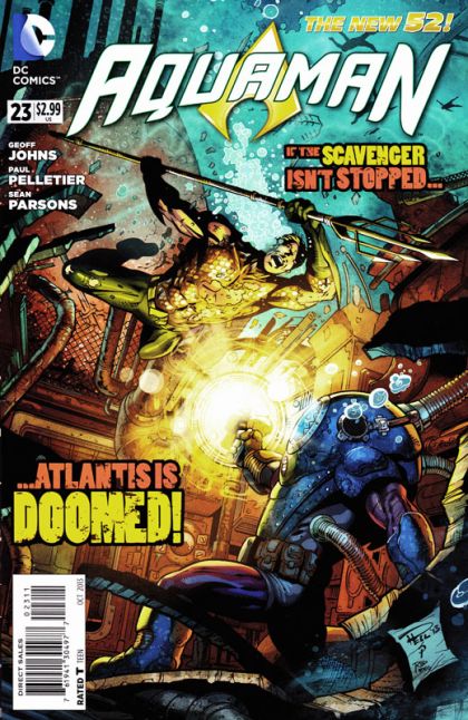 Aquaman, Vol. 7 Death Of A King, Chapter Five: Dead End |  Issue#23A | Year:2013 | Series: Aquaman | Pub: DC Comics | Paul Pelletier Regular Cover