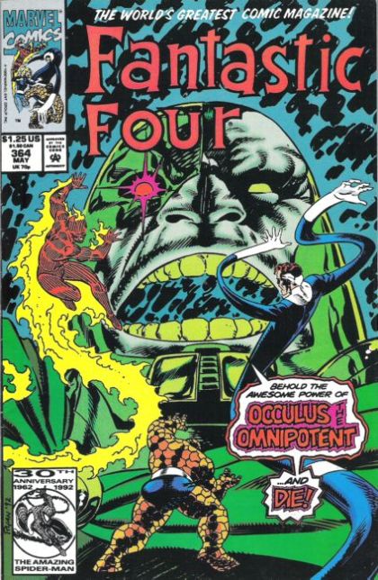 Fantastic Four, Vol. 1 Omnipotent Is Occulus! |  Issue#364A | Year:1992 | Series: Fantastic Four | Pub: Marvel Comics | Direct Edition