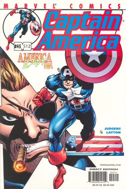 Captain America, Vol. 3 America Lost, Part I |  Issue#45A | Year:2001 | Series: Captain America | Pub: Marvel Comics | Direct Edition