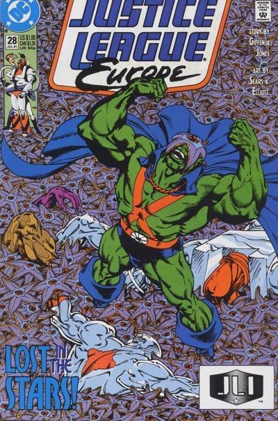 Justice League Europe / International The Man Who Wears The Star |  Issue#28A | Year:1991 | Series: JLA | Pub: DC Comics | Direct Edition