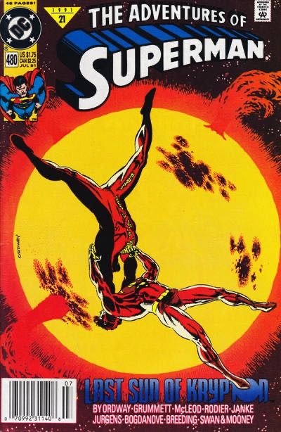 The Adventures of Superman Dying Breed |  Issue#480B | Year:1991 | Series: Superman | Pub: DC Comics | Newsstand Edition