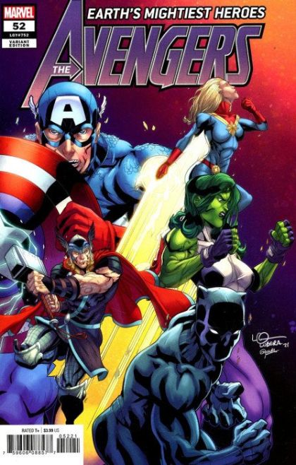 Avengers, Vol. 8 The Death Hunters, Part Two |  Issue#52B | Year:2022 | Series: Avengers | Pub: Marvel Comics | Variant Logan Lubera Cover
