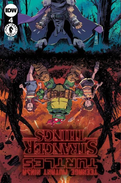 Teenage Mutant Ninja Turtles x Stranger Things Fero Pe Regular |  Issue#4B | Year:2023 | Series:  | Pub: IDW Publishing | Jorge Corona Variant