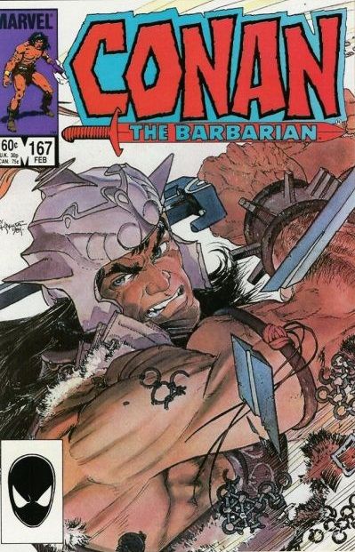 Conan the Barbarian, Vol. 1 The Creature From Time's Dawn! |  Issue#167A | Year:1985 | Series: Conan | Pub: Marvel Comics | Direct Edition