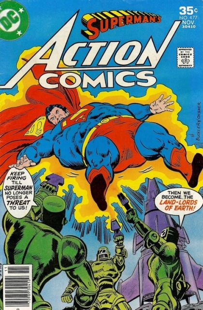 Action Comics, Vol. 1 The Land-Lords Of Earth! / One Of Those Days! |  Issue#477 | Year:1977 | Series:  | Pub: DC Comics |