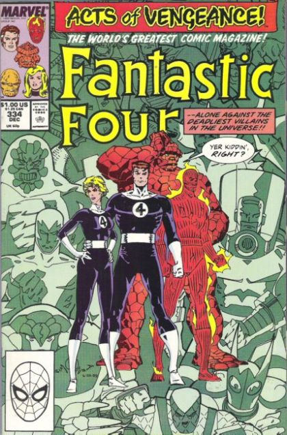 Fantastic Four, Vol. 1 Acts of Vengeance - Shadows of Alarm |  Issue#334A | Year:1989 | Series: Fantastic Four | Pub: Marvel Comics | Direct Edition