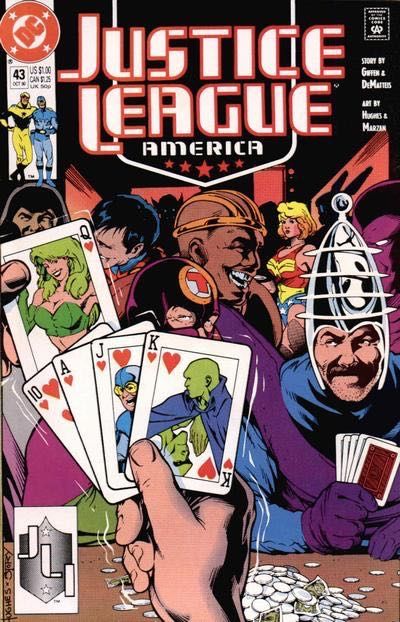 Justice League / International / America If You Play Your Cards Right... |  Issue#43A | Year:1990 | Series: Justice League | Pub: DC Comics | Direct Edition