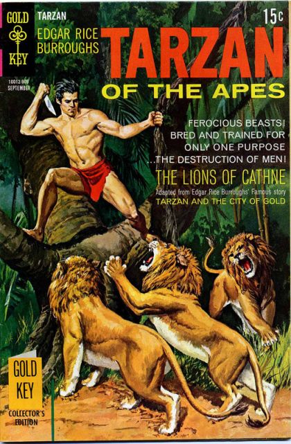 Tarzan (Dell Publishing Co.) Tarzan and the City of Gold, Part 2: The Lions of Cathne |  Issue#187 | Year:1969 | Series: Tarzan | Pub: Dell Publishing Co. |
