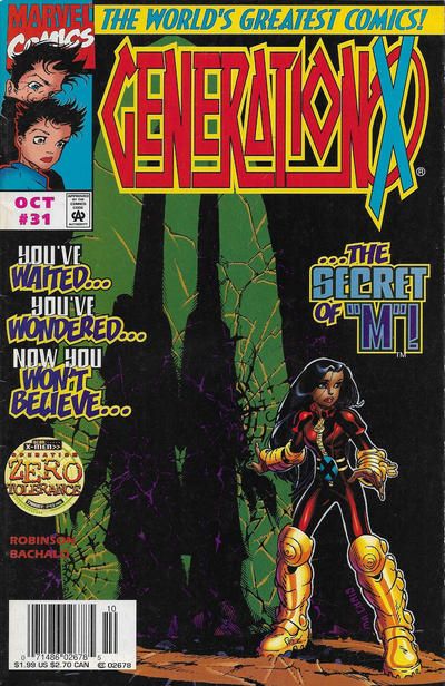Generation X, Vol. 1 Operation: Zero Tolerance - Rites Of Passage |  Issue#31B | Year:1997 | Series: Generation X | Pub: Marvel Comics | Newsstand Edition