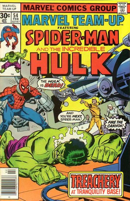 Marvel Team-Up, Vol. 1 Spider-Man and The Incredible Hulk: Spider in the Middle! |  Issue#54B | Year:1977 | Series: Marvel Team-Up | Pub: Marvel Comics | Newsstand Edition