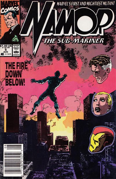 Namor, the Sub-Mariner All the Rivers Burning |  Issue#5B | Year:1990 | Series: Sub-Mariner | Pub: Marvel Comics | Newsstand Edition
