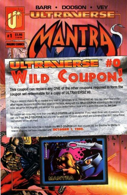 Mantra, Vol. 1 Reversal Of Fortune |  Issue#1B | Year:1993 | Series: Mantra | Pub: Malibu Comics | Poly Bagged