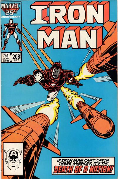 Iron Man, Vol. 1 Firefang! |  Issue#208A | Year:1986 | Series: Iron Man | Pub: Marvel Comics | Direct Edition