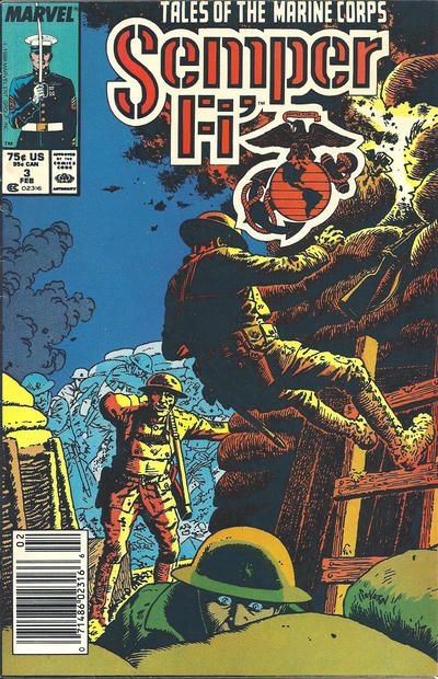 Semper Fi Trench Warfare; A Continental Marine |  Issue#3B | Year:1989 | Series:  | Pub: Marvel Comics | Newsstand Edition