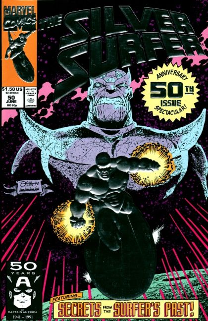 Silver Surfer, Vol. 3 Infinity Gauntlet - Deeply Buried Secrets! |  Issue#50A | Year:1991 | Series: Silver Surfer | Pub: Marvel Comics | Direct Edition