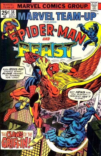 Marvel Team-Up, Vol. 1 Spider-Man and The Beast: Night of the Griffin |  Issue#38A | Year:1975 | Series: Marvel Team-Up | Pub: Marvel Comics | Regular Edition