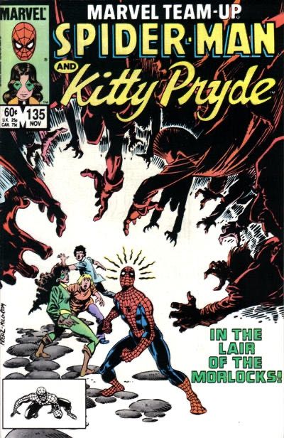 Marvel Team-Up, Vol. 1 Spider-Man and Kitty Pride: Down Deep in Darkness! |  Issue#135A | Year:1983 | Series: Marvel Team-Up | Pub: Marvel Comics | Direct Edition