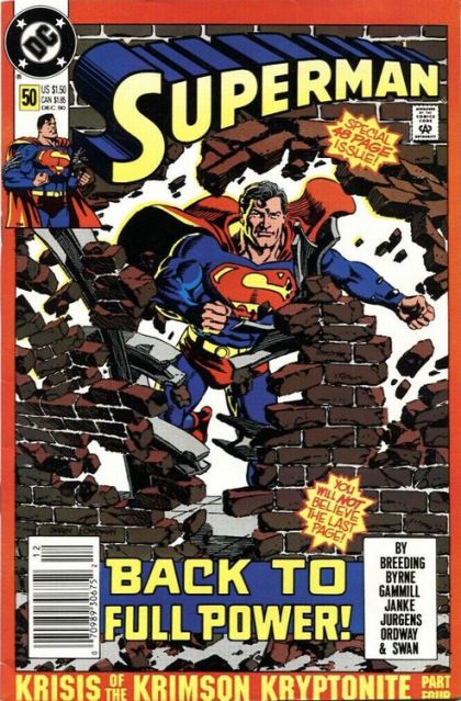 Superman, Vol. 2 Krisis of the Krimson Kryptonite - Part 4: The Human Factor |  Issue#50B | Year:1990 | Series: Superman | Pub: DC Comics | Newsstand Edition