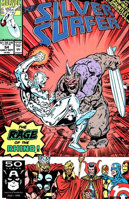Silver Surfer, Vol. 3 Infinity Gauntlet - Cages |  Issue#54A | Year:1991 | Series: Silver Surfer | Pub: Marvel Comics |