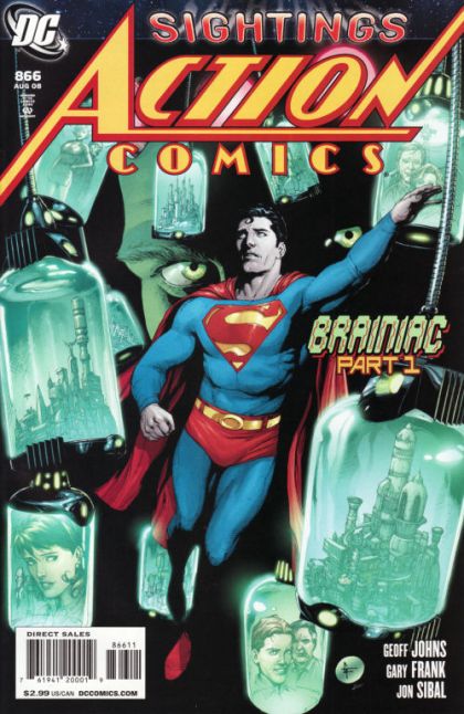 Action Comics, Vol. 1 Sightings - Brainiac, Part 1: First Contact |  Issue#866A | Year:2008 | Series:  | Pub: DC Comics |