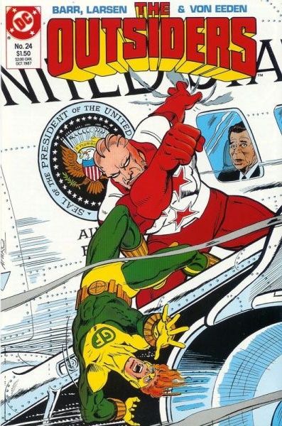 Outsiders, Vol. 1 Night of Camp David!; Hail to the Chiefs! |  Issue#24 | Year:1987 | Series: Outsiders | Pub: DC Comics |