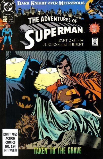 The Adventures of Superman Dark Night Over Metropolis, Dark Knight Over Metropolis Part 2 |  Issue#467A | Year:1990 | Series: Superman | Pub: DC Comics | Direct Edition