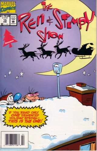 The Ren & Stimpy Show Black Mail, White Christmas, Green Moulah. Part 1: |  Issue#15B | Year:1994 | Series: Ren & Stimpy | Pub: Marvel Comics |