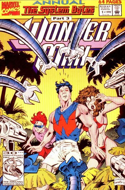 Wonder Man, Vol. 2 Annual The System Bytes - The System Bytes part 3- To the Max; My Ten Worst Villains; Selling the War |  Issue#1A | Year:1992 | Series: Wonder Man | Pub: Marvel Comics | Direct Edition