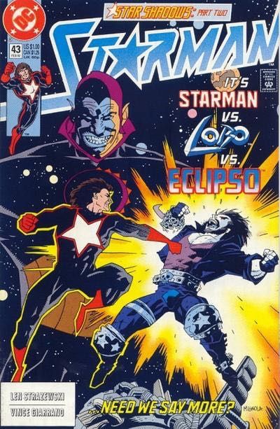 Starman, Vol. 1 Star Shadows, Blue Moon |  Issue#43A | Year:1992 | Series: Starman | Pub: DC Comics | Direct Edition
