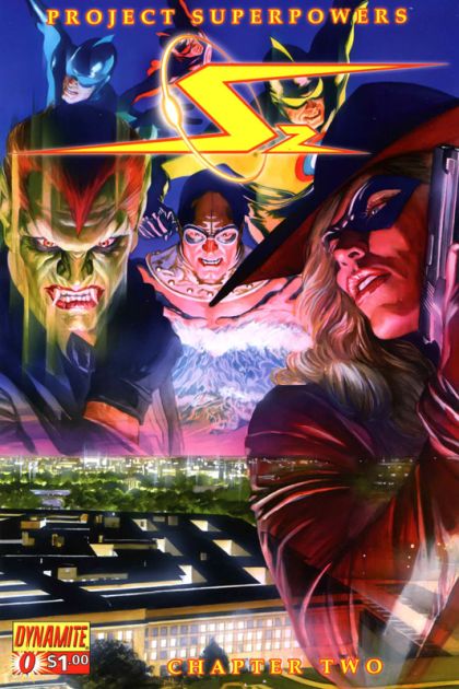 Project Superpowers: Chapter Two  |  Issue#0C | Year:2009 | Series: Project Superpowers | Pub: Dynamite Entertainment | Alex Ross Right Side Cover