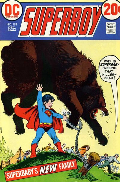 Superboy, Vol. 1 The Deadly Dawn; Superbaby's New Family |  Issue#192 | Year:1972 | Series: Superboy | Pub: DC Comics |